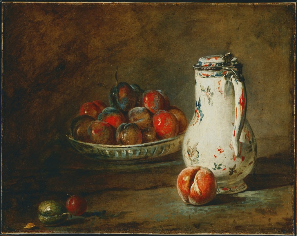 Un bol de prunes (Jean-Baptiste Siméon Chardin, 1699-1779)