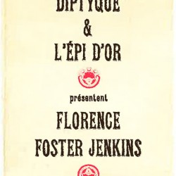 Une affichette de 1966 à l'occasion de la mise en vente du disque de Florence Foster Jenkins dans ces deux boutiques