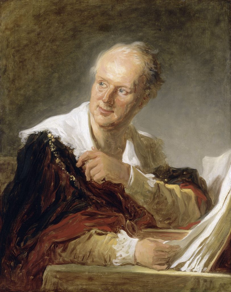Denis Diderot 1713-1784), peint par Jean-Honore Fragonard (1732-1806), Musée Du Louvre.
