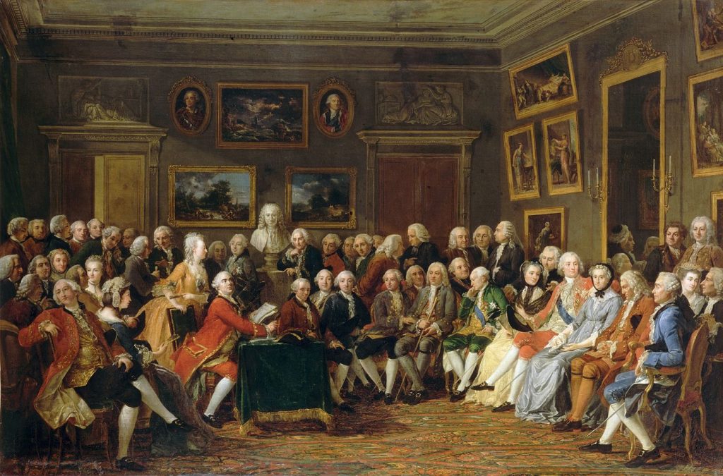 Une soirée chez Madame Geoffrin, (1812), Anicet Charles Gabriel Lemonnier (1743-1824)