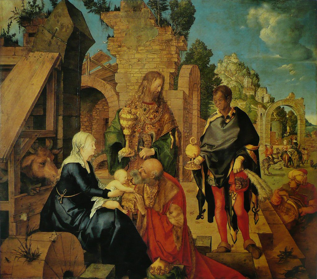 Albrecht Dürer (1471-1528) - L'Adoration des mages (504), Musée des Offices, Florence.