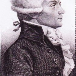 Portrait de Robespierre en perruque poudrée