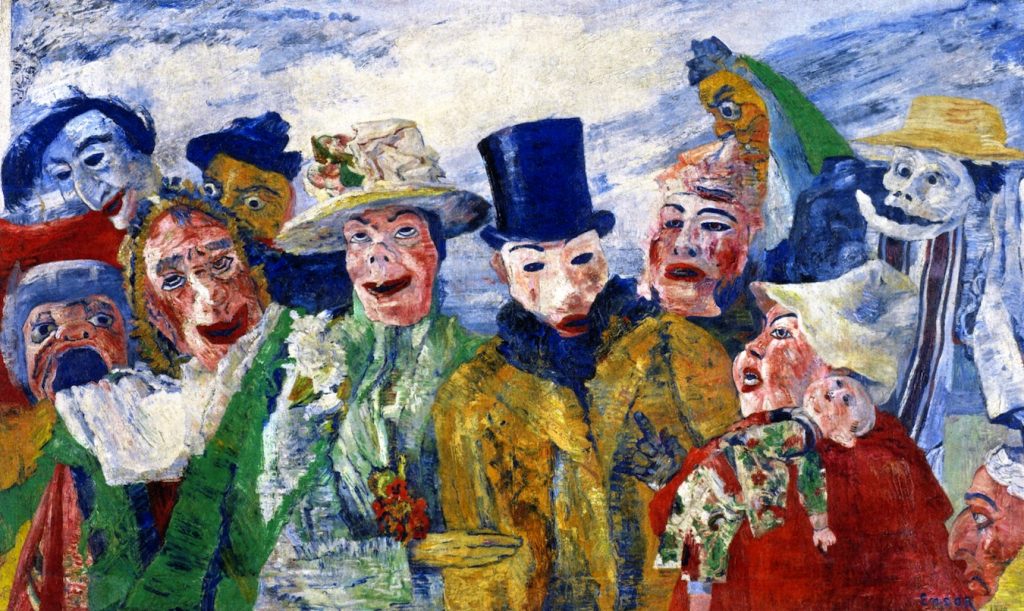 James Ensor (1860-1949) - L'Intrigue (1890), Musée des Beaux Arts d'Anvers, Belgique