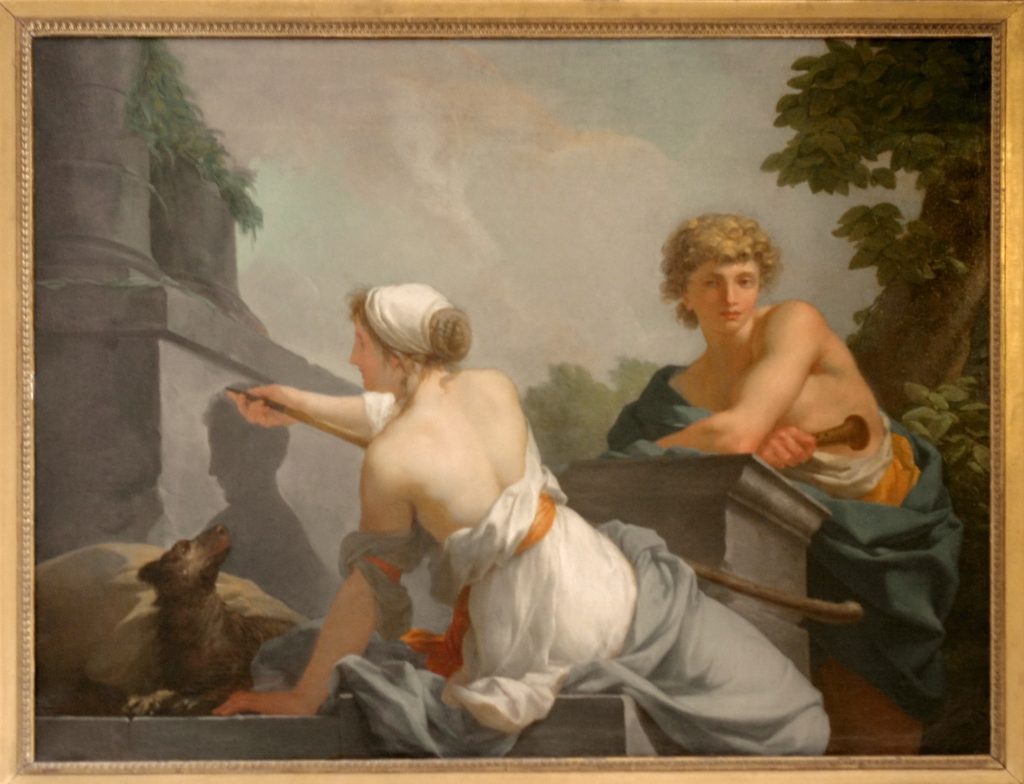 Jean-Baptiste Regnault  (1754–1829) - L'Origine de la peinture.